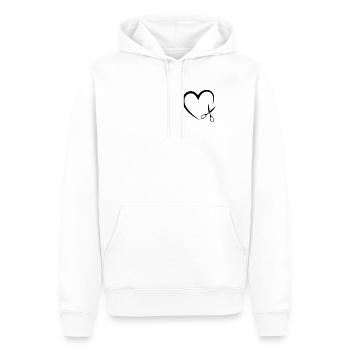 Sewing Heart sewing scissors Sewing - Men’s Premium Organic Hoodie - white - Front - Nico (187cm)