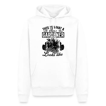 This is what a sexy gardener looks like - Sexy Gar - Men’s Premium Organic Hoodie - white - Front - Nico (187cm)