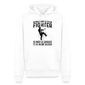 Being a Wing Chun Fighter is not a choice it is in - Men’s Premium Organic Hoodie - white - Front - Nico (187cm)