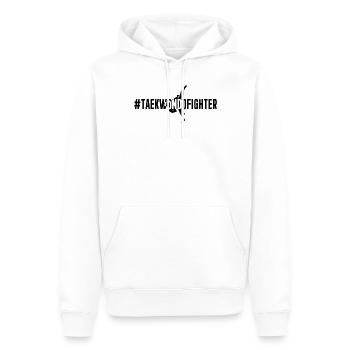 #TaekwondoFighter - Combattant de taekwondo - Sweat à capuche Premium bio Homme - blanc - Devant - Nico (187cm)