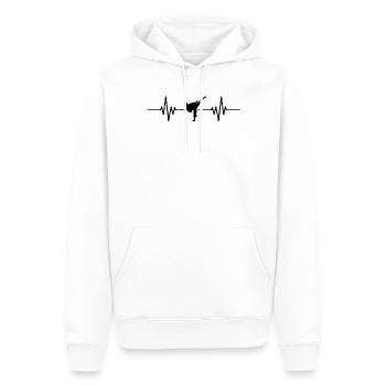 Taekwondo Battement de cœur Combattant de taekwondo - Sweat à capuche Premium bio Homme - blanc - Devant - Nico (187cm)