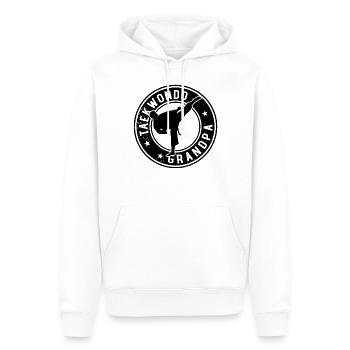 Taekwondo Grand-père Combattant de taekwondo - Sweat à capuche Premium bio Homme - blanc - Devant - Nico (187cm)