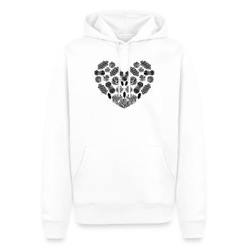 Crochet Heart With Crochet Yarn Balls - Men’s Premium Organic Hoodie - white - Front - Nico (187cm)