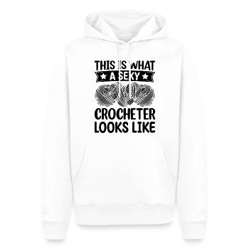 Voici à quoi ressemble une crocheteuse sexy - Sexy Cr - Sweat à capuche Premium bio Homme - blanc - Devant - Nico (187cm)