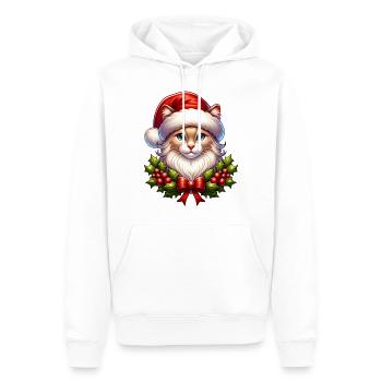 Katze - Männer Premium Bio Hoodie - Weiß - Vorne - Nico (187cm)