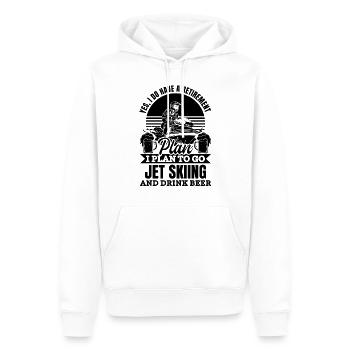 J’ai l’intention de faire du jet ski et de boire de la bière - Retired Jet - Sweat à capuche Premium bio Homme - blanc - Devant - Nico (187cm)