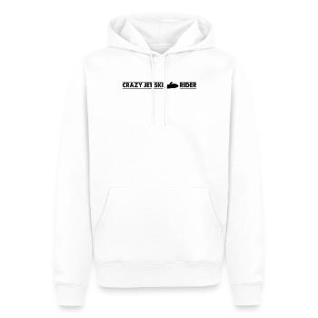 Pilote de jetski fou - Sweat à capuche Premium bio Homme - blanc - Devant - Nico (187cm)