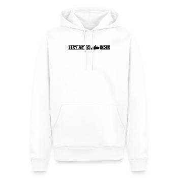 Pilote de jet ski sexy - Sweat à capuche Premium bio Homme - blanc - Devant - Nico (187cm)