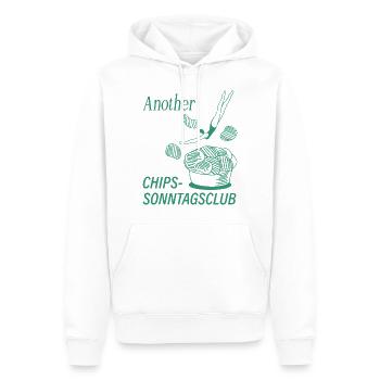 Un autre club du dimanche de frites - Sweat à capuche Premium bio Homme - blanc - Devant - Nico (187cm)
