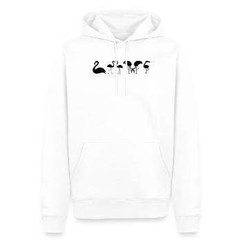Pink Flamingo LOVE Flamingo Lover - Men’s Premium Organic Hoodie - white - Front - Nico (187cm)