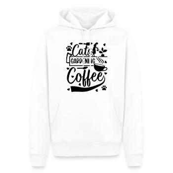 Cats Gardening Coffee - Hobby Gardener Gardening - Männer Premium Bio Hoodie - Weiß - Vorne - Nico (187cm)