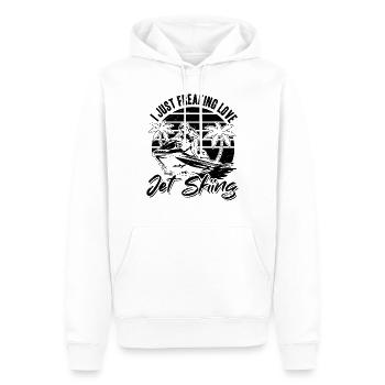 Jetski Rider - I just freaking love jet skiing - Men’s Premium Organic Hoodie - white - Front - Nico (187cm)