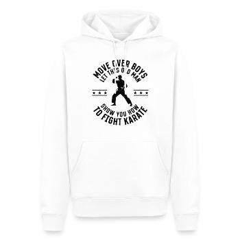 Move Over Boys Let This Old Man Show You How To - Männer Premium Bio Hoodie - Weiß - Vorne - Nico (187cm)