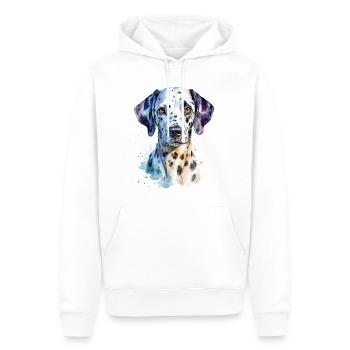 Dalmatiner - Männer Premium Bio Hoodie - Weiß - Vorne - Nico (187cm)