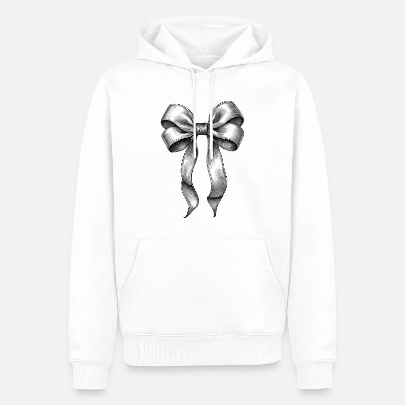 Eine Schleife - Männer Premium Bio Hoodie - Weiß