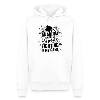 Sambo Grandpa is my name Sambo fighting is my game - Men’s Premium Organic Hoodie - white - Front - Nico (187cm)