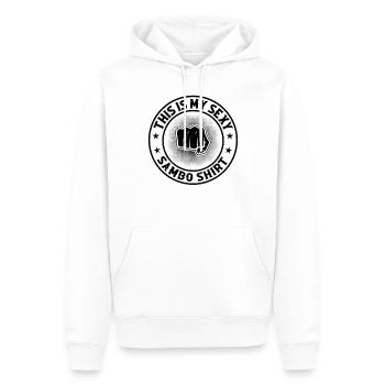 This is my sexy Sambo shirt Sambo Fighter - Men’s Premium Organic Hoodie - white - Front - Nico (187cm)
