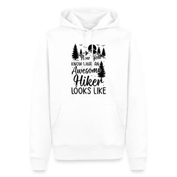 Now You Know What An Awesome Hiker Looks Like - Männer Premium Bio Hoodie - Weiß - Vorne - Nico (187cm)