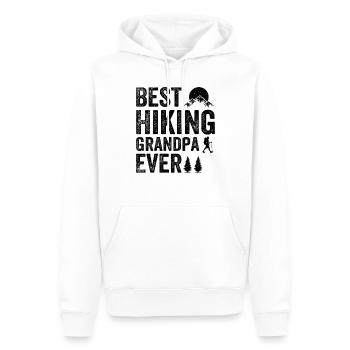 Best Hiking Grandpa Ever - Adventure Hiking - Men’s Premium Organic Hoodie - white - Front - Nico (187cm)