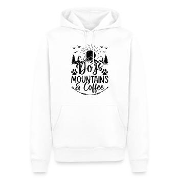 Dogs, Mountains & Coffee - Dog Owner Mountain - Männer Premium Bio Hoodie - Weiß - Vorne - Nico (187cm)