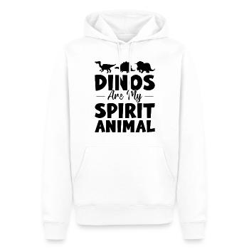Dinos are my spirit animal - Dinosaur Dino Lover - Men’s Premium Organic Hoodie - white - Front - Nico (187cm)