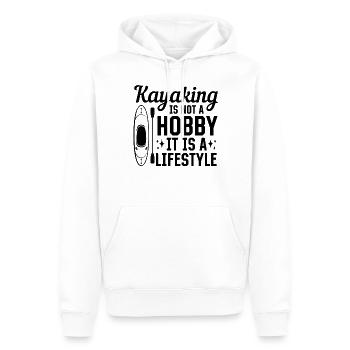 Le kayak n’est pas un passe-temps, c’est un mode de vie - - Sweat à capuche Premium bio Homme - blanc - Devant - Nico (187cm)
