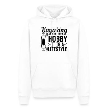 Le kayak n’est pas seulement un passe-temps, c’est un mode de vie - - Sweat à capuche Premium bio Homme - blanc - Devant - Nico (187cm)