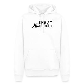 Kitesurf - Crazy Kitesurfer - Sweat à capuche Premium bio Homme - blanc - Devant - Nico (187cm)