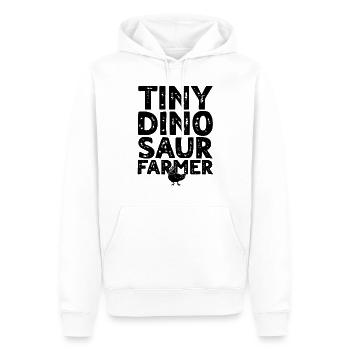 Dinosaur Funny Dino Farmer - Tiny Dinosaur farmer - Männer Premium Bio Hoodie - Weiß - Vorne - Nico (187cm)
