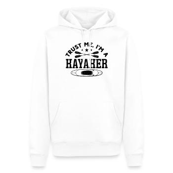 Funny Kayaking - Trust me I'm a Kayaker - Männer Premium Bio Hoodie - Weiß - Vorne - Nico (187cm)