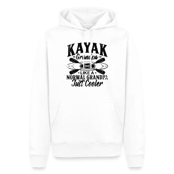 Kayak Papi comme un Papi normal juste plus frais - - Sweat à capuche Premium bio Homme - blanc - Devant - Nico (187cm)