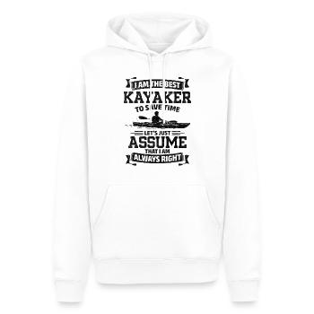 Watersports Kayaking - I am the best Kayaker - Männer Premium Bio Hoodie - Weiß - Vorne - Nico (187cm)
