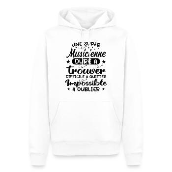 Ein Supermusiker - Musiker Geschenk - Männer Premium Bio Hoodie - Weiß - Vorne - Nico (187cm)