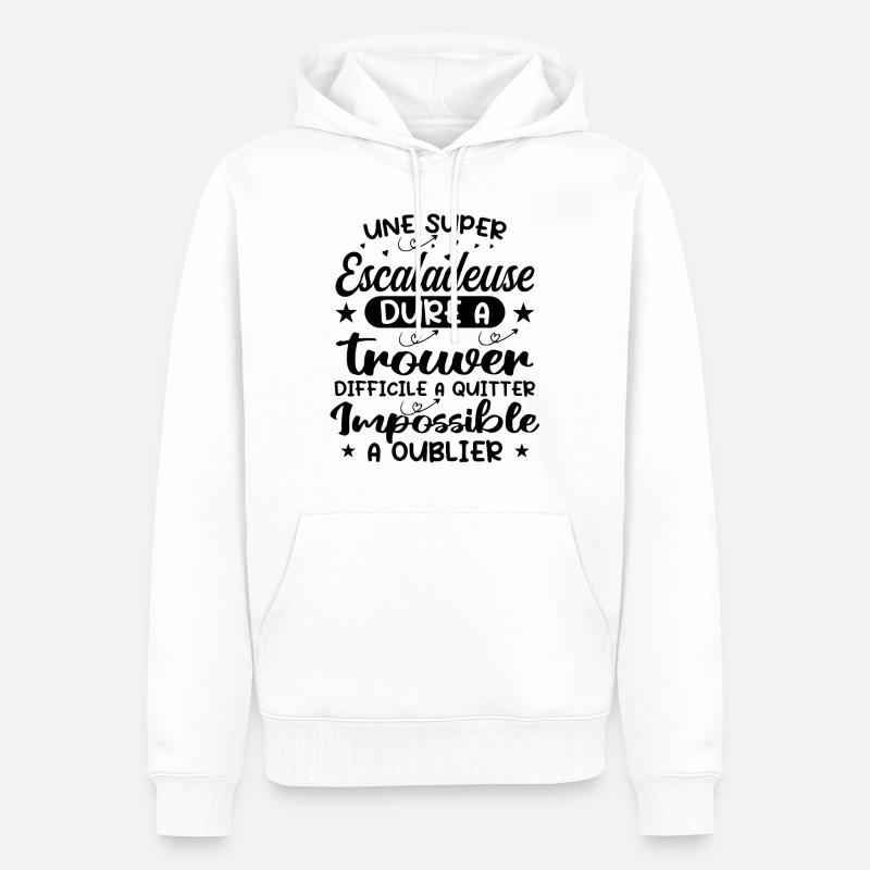 Ein Superkletterer - Kletterer Geschenk - Männer Premium Bio Hoodie - Weiß