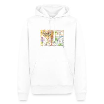 Sous le blanc jasmin, Lakmé, opéra de Léo Delibes - Sweat à capuche Premium bio Homme - blanc - Devant - Nico (187cm)