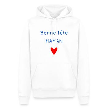 OMA. MUTTERTAG. ALLES GUTE ZUM OMA-TAG. ICH LIEBE DICH - Männer Premium Bio Hoodie - Weiß - Vorne - Nico (187cm)