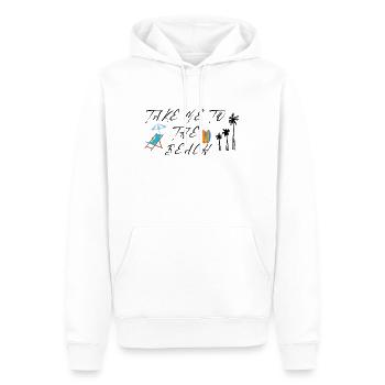 Take Me To The Beach - Sweat à capuche Premium bio Homme - blanc - Devant - Nico (187cm)
