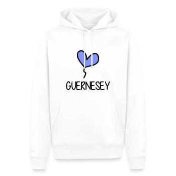 GUERNSEY. VEREINIGTES KÖNIGREICH. ENGLAND - Männer Premium Bio Hoodie - Weiß - Vorne - Nico (187cm)