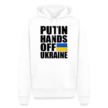 Putin hands off ukraine - Männer Premium Bio Hoodie - Weiß - Vorne - Nico (187cm)