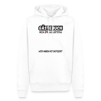 24. Geburtstag 24 Jahre Geburtstagsgeschenk - Männer Premium Bio Hoodie - Weiß - Vorne - Nico (187cm)