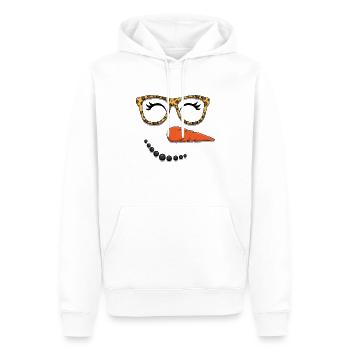 Niedlicher Schneemann Gesicht Winter Kopf Dezember Weihnachten - Männer Premium Bio Hoodie - Weiß - Vorne - Nico (187cm)