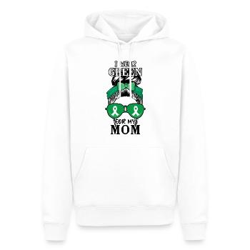 Je porte du vert pour la sensibilisation aux maladies rénales de maman - Sweat à capuche Premium bio Homme - blanc - Devant - Nico (187cm)