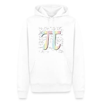 Apprenez le nombre Pi coloré pour le Pi Day - Sweat à capuche Premium bio Homme - blanc - Devant - Nico (187cm)