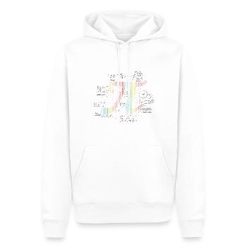 Colorful Pi Day Formula Graphic for Math Lovers - Men’s Premium Organic Hoodie - white - Front - Nico (187cm)