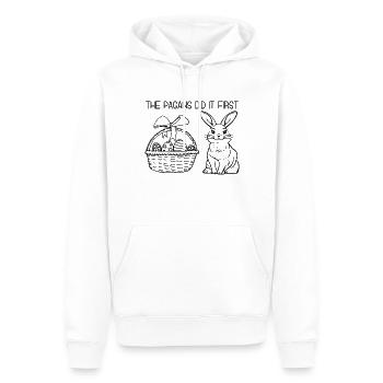 Ostara Les païens l’ont fait les premiers Hase - Sweat à capuche Premium bio Homme - blanc - Devant - Nico (187cm)