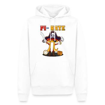Découvrez Pi-Rate Adventure pour le Pi Day - Sweat à capuche Premium bio Homme - blanc - Devant - Nico (187cm)