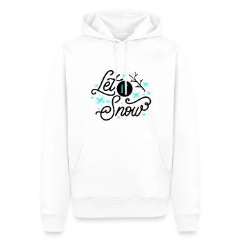 Lass es schneien - Männer Premium Bio Hoodie - Weiß - Vorne - Nico (187cm)