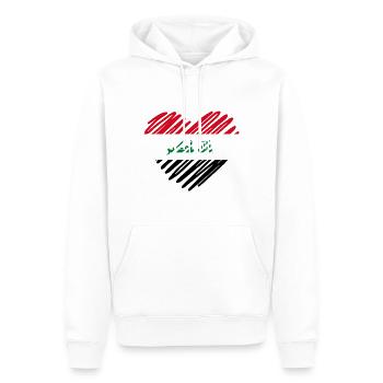 Irak Herz Flagge - Männer Premium Bio Hoodie - Weiß - Vorne - Nico (187cm)