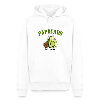 Papacado Papa Vater Baby - Männer Premium Bio Hoodie - Weiß - Vorne - Nico (187cm)