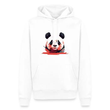 Urban Panda Poly Art Panda Bear Polygones Design - Sweat à capuche Premium bio Homme - blanc - Devant - Nico (187cm)